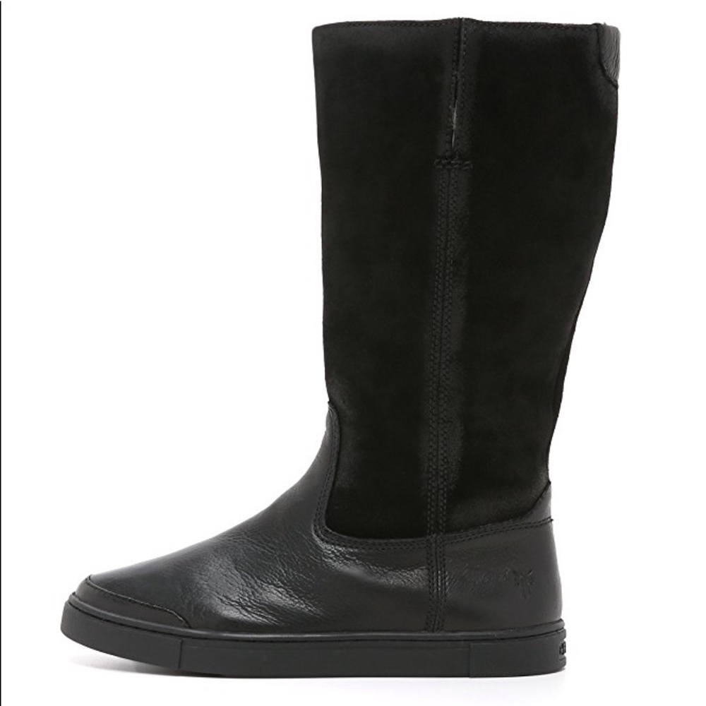 Frye ‘Gemma’ Shearling Lined Leather/Suede Tall Boots